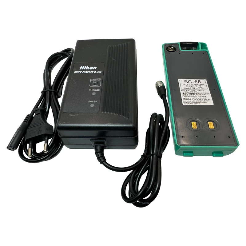 BC-65 Battery 7.2v 3800mAh NiMH With Q75E Q-75E Charger For Nikon DTM-302 NPL-302 NPL-352 DTM-352 Total Stations US EU Plug