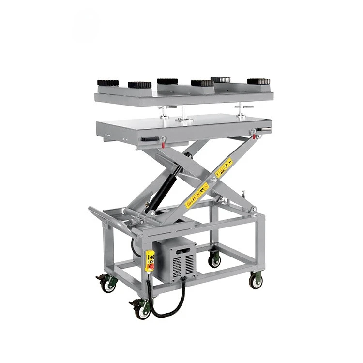 RM New Energy Vehicle Battery Pneumatic Portable Lift Table Scissor Design One Cylinder Hydraulic 1000kg