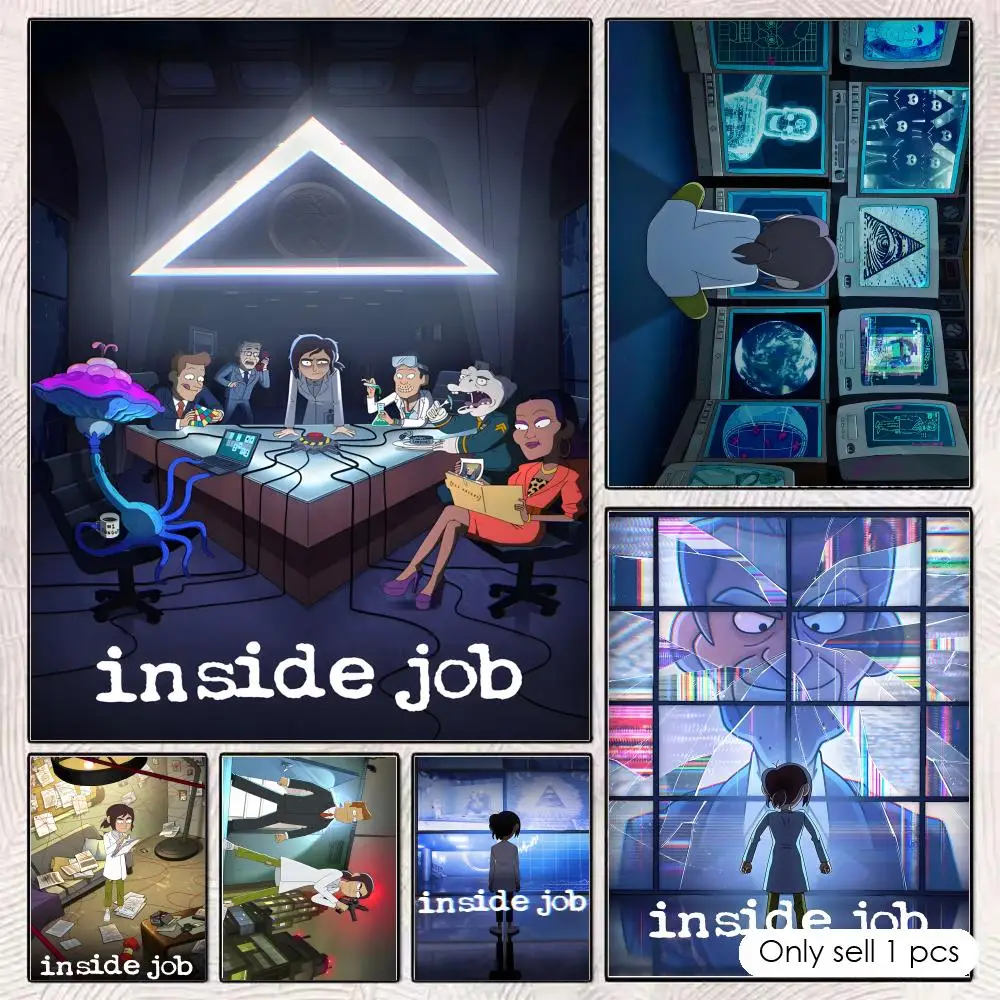Póster de la película I-inside Job Adventure, impresiones para el hogar, pintura de pared, decoración para dormitorio, sala de estar, oficina, pared adhesiva