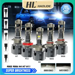 H7 H11 Led Headlight Bulbs 40000LM Mini Projector Lens 200W Canbus Car Light Hi/Low Beam Automobles H4 Turbo Fan Auto Fog Lamp