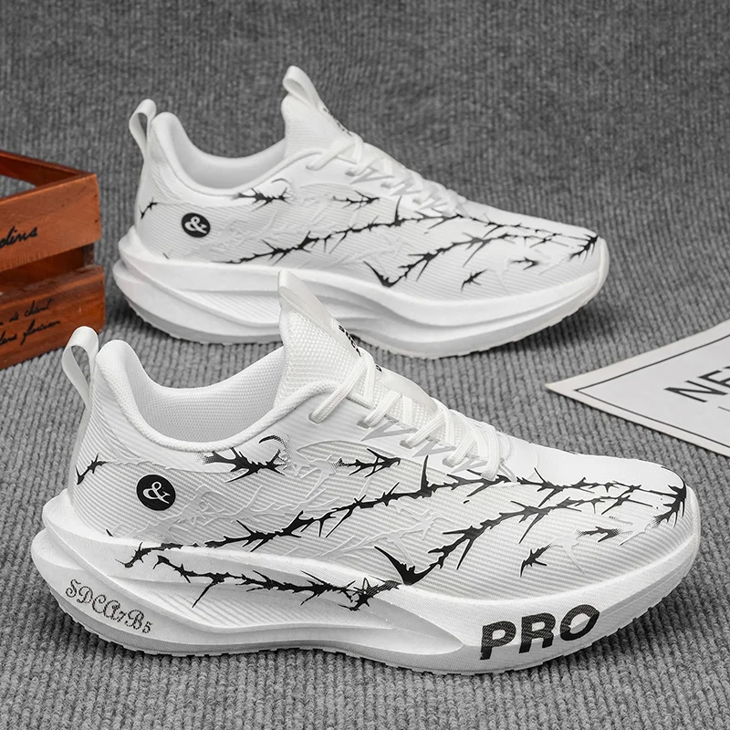 Men Carbon Plate Running Shoes Lightweight Women Athletic Sneakers for Marathon Racing Professional Training Casual Sports Shoes
