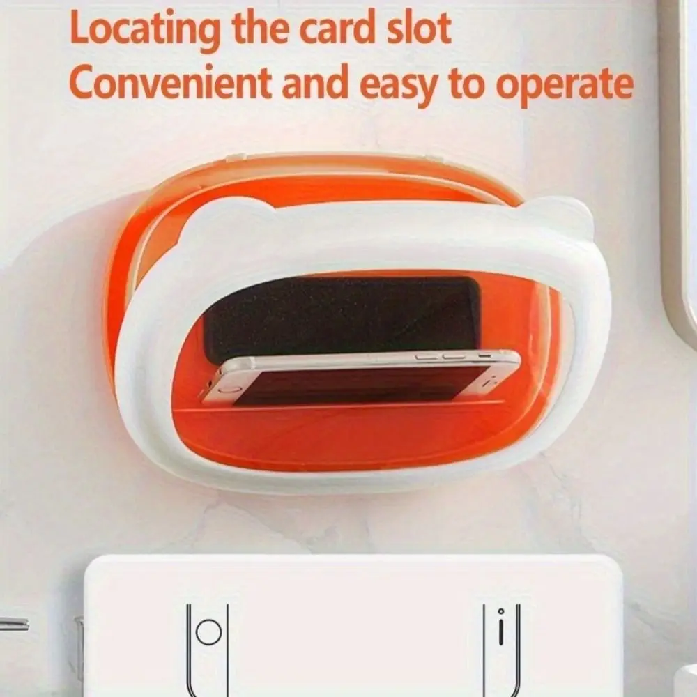 

Sticky Wall Mount Bathroom Phone Holder Waterproof Design Adjustable Stand Waterproof Phone Case Easy Installation