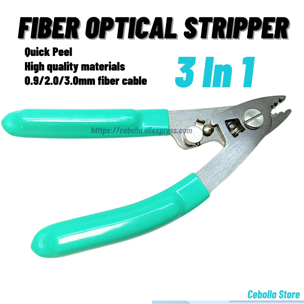 Pelacables de fibra óptica 3 en 1, alambre pelable, tres puertos, alicates peladores de fibra óptica Miller, pelacables, coletas