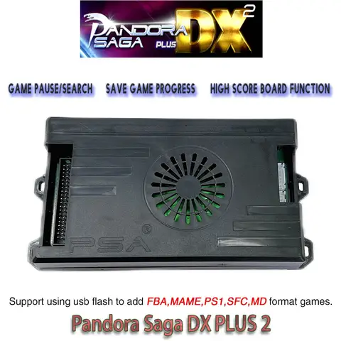 9800 in 1 Pandora Saga DX 2 Plus 아케이드 박스 제품군 버전 마더보드 게임 콘솔 40p PCB 3D 및 4 플레이어 키트 Jamma