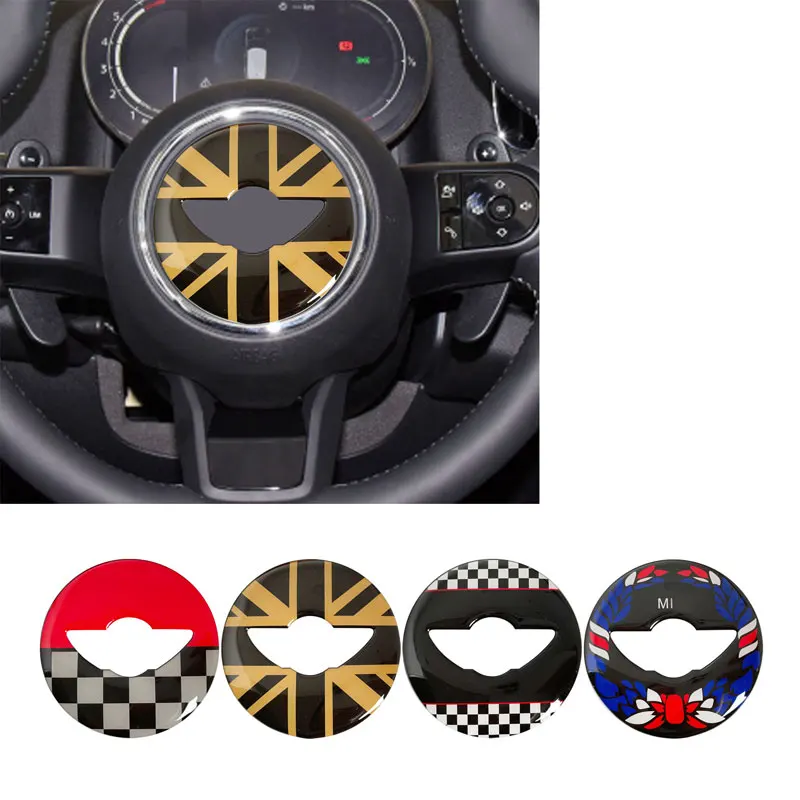 Car Interior Car Steering Wheel Center Sticker For Mini Cooper S F55 F56 F60 Countryman Car-Styling