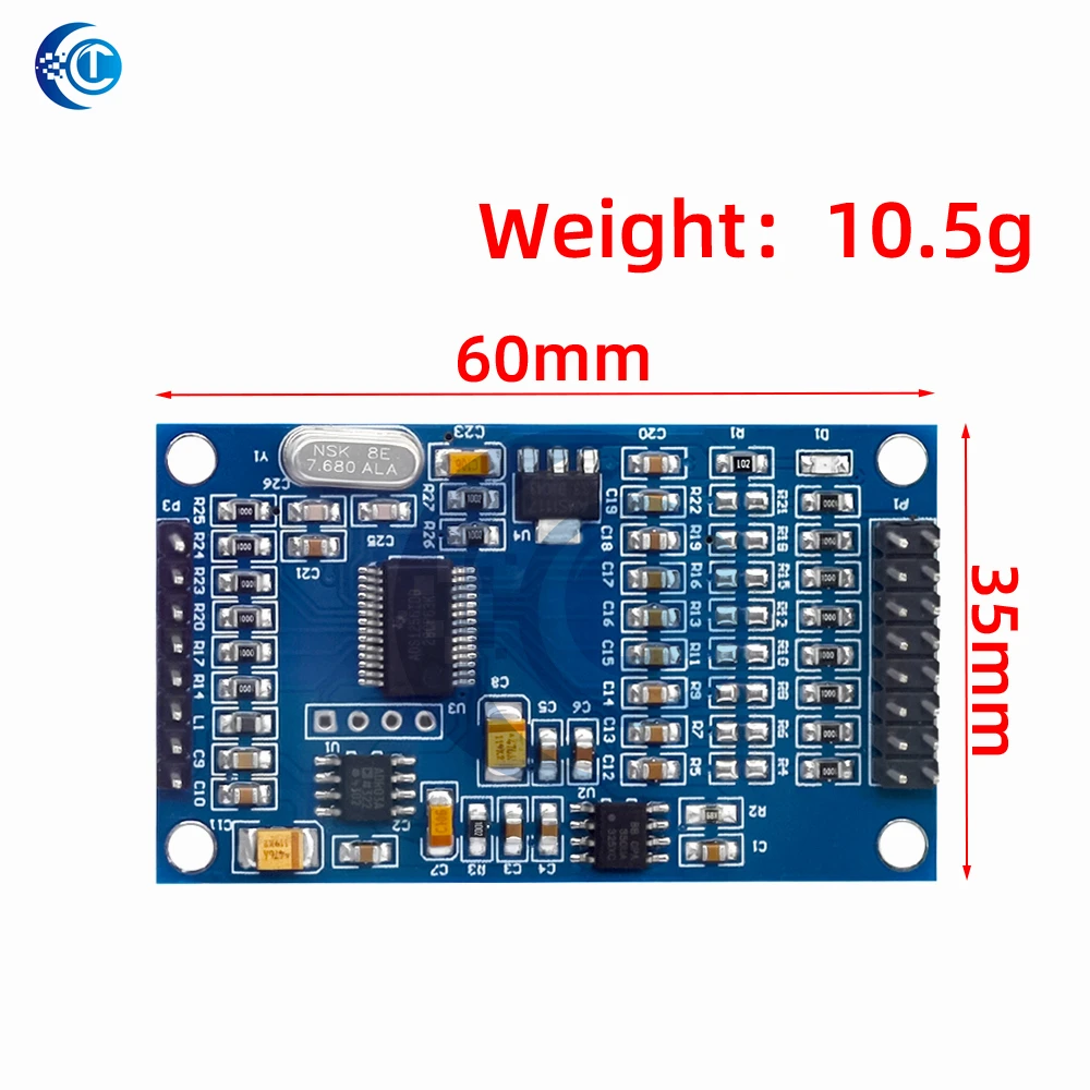 High Precision ADS1256 24 Bit 8 Channel ADC Data Acquisition Board Module AD Collecting Data Acquisition Card