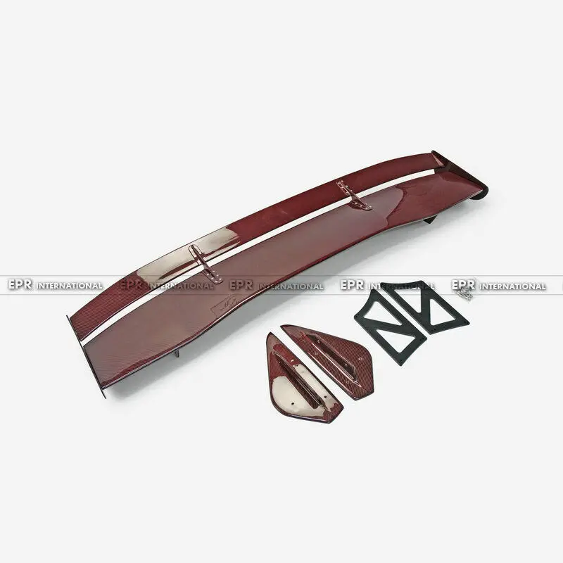 For Mitsubishi EVO 7 8 9 Red Carbon Fiber Rear Trunk Spoiler Street Version Wing Lip Bodykits