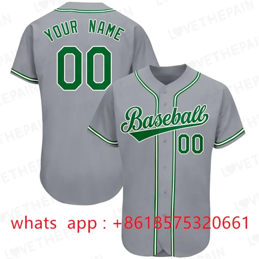 Custom Baseball Jersey Print Personal Team Shirt Name Number Stripe Hip Hop Sportswear Baseball T-shirt Men/Women/Kids Clothing