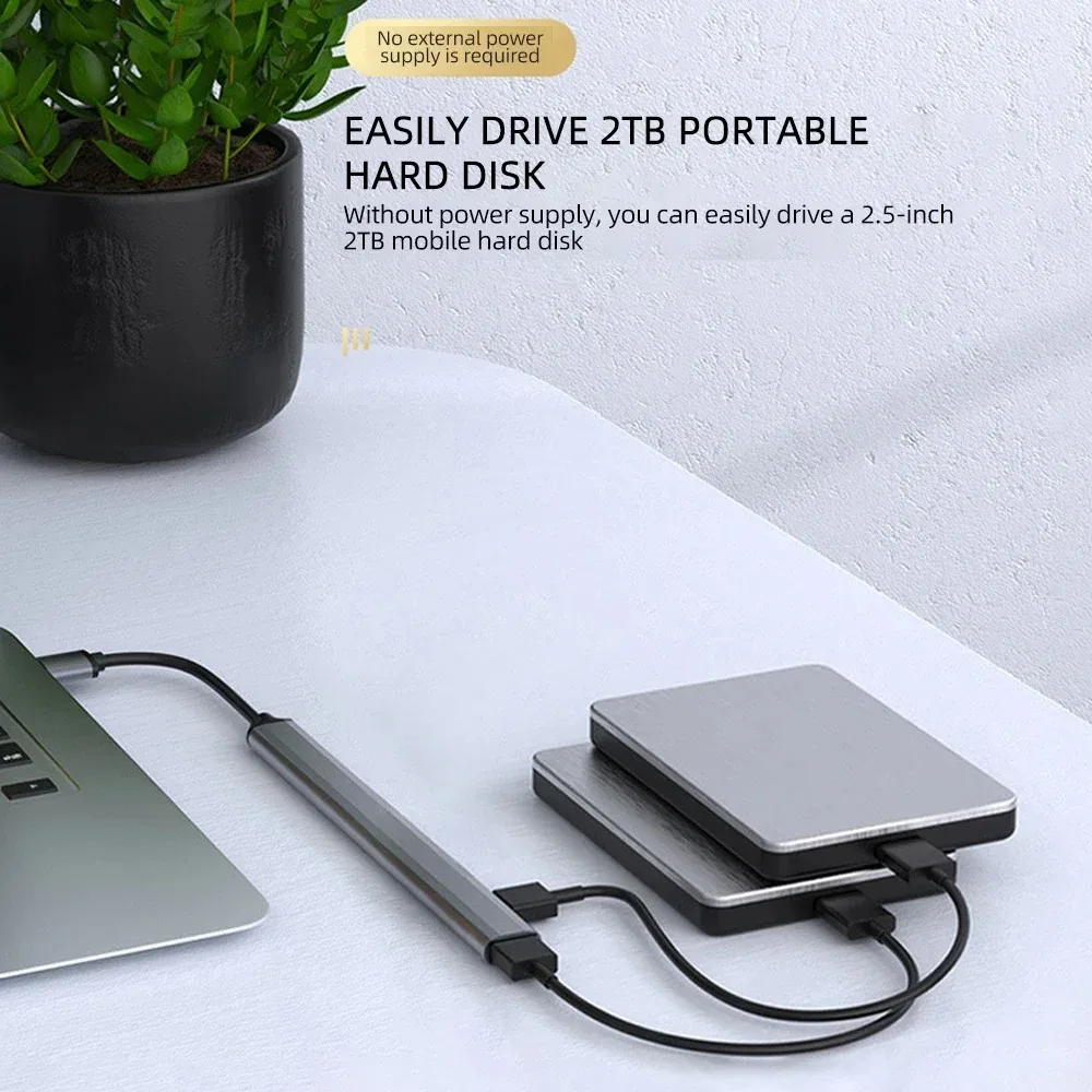 USB HUB USB 3.0 HUB USB 2.0 HUB USB C HUB ประเภท C HUB Multi Splitter ความเร็วสูง 5Gbps สําหรับ PC คอมพิวเตอร์ Multiport USB A HUB พอร์ต