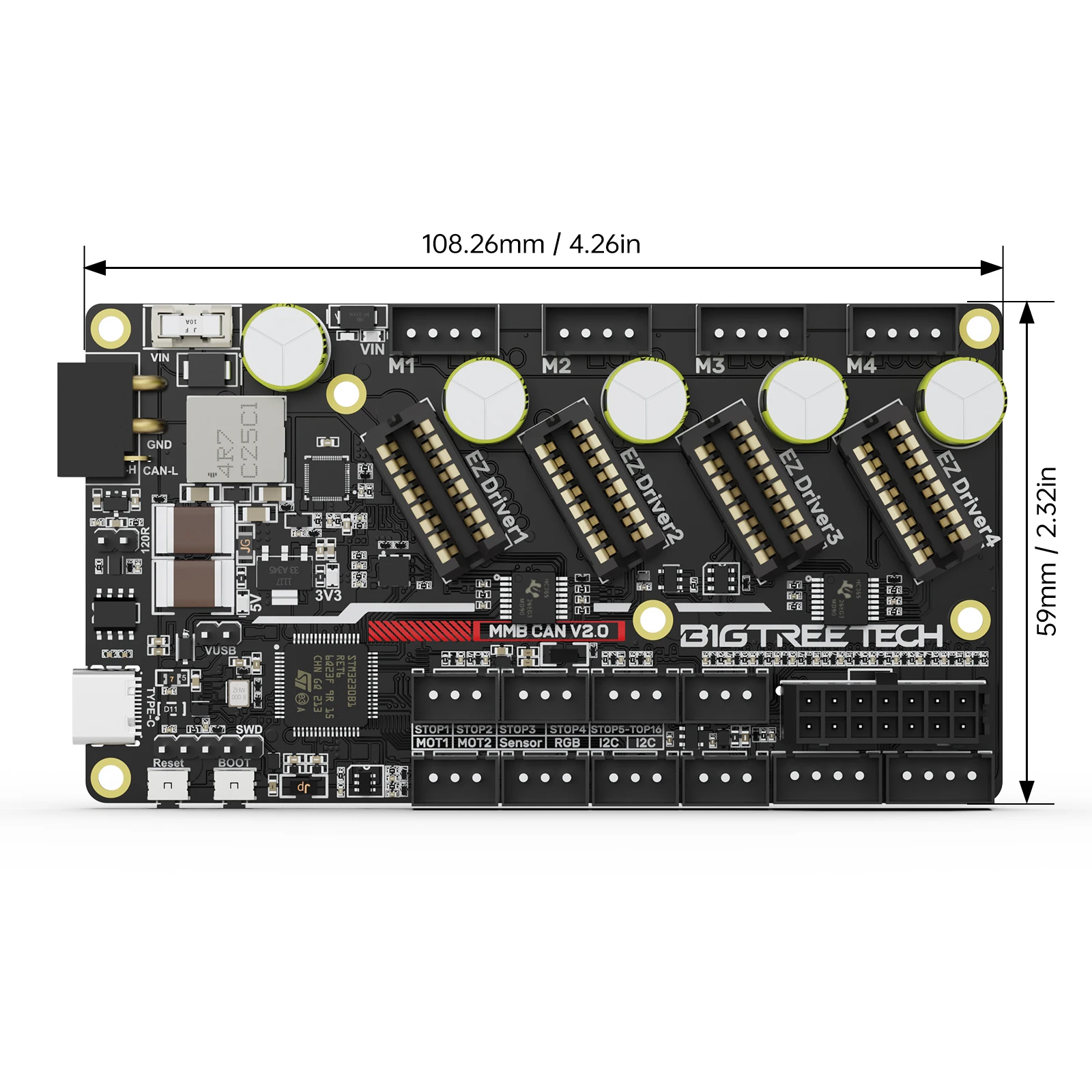 BIGTREETECH MMB CAN V2.0 Board Enraged Rabbit Carrot Feeder board Feeder board 3d Printer Parts for Voron 2.4 trident ERCF