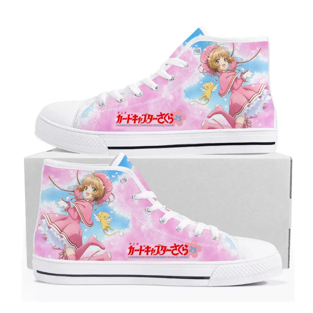 Cartoon Cardcaptor Sakura High Top Sneakers High Quality Mens Womens Teenager Canvas Sneaker Casual Couple Shoes Custom Shoe