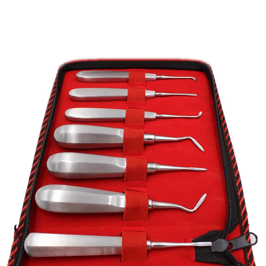 치과 Luxating 리프트 엘리베이터 치아 Clareador 곡선 루트 육각형 핸들 치과 의사 외과 스테인레스 스틸 악기 도구