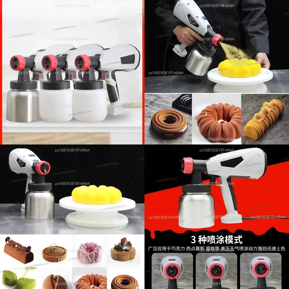 Sandblasting machine baking small cakes west point mousse French home commercial dessert chocolate bread egg liquid spray gun