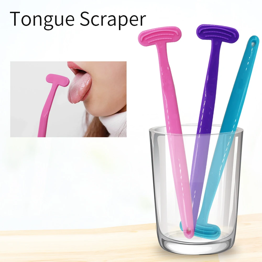 160 ° PP Tongue Scraper Toothbrush Cleaning The Surface of Tongue Oral Cleaning Brush Tongue Scraper Cleaner Fresh Breath Health