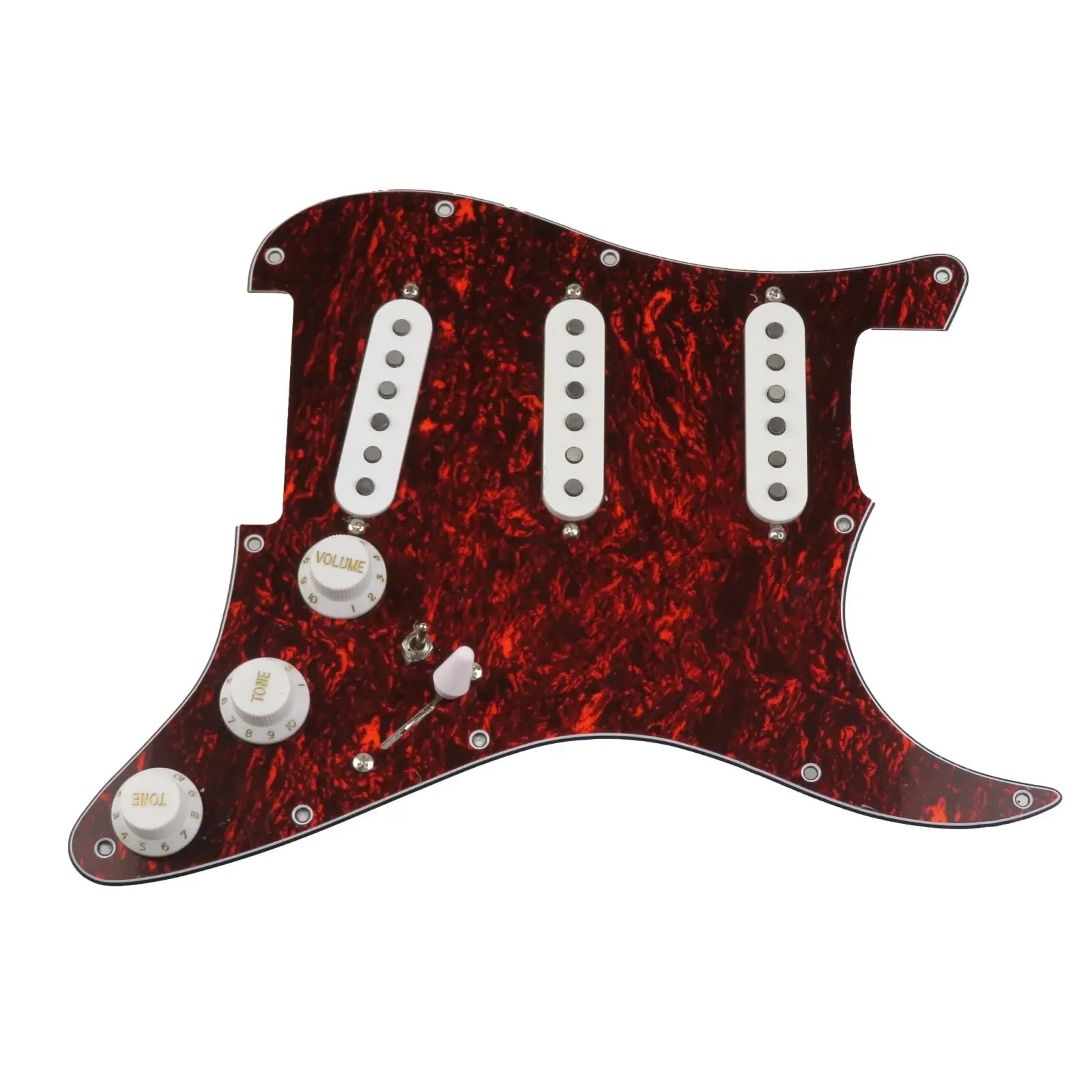 

7-Way Loaded Pickguard Guitar Pickups SSS 60s Style Single Coils Alnico 5 Wiring For St