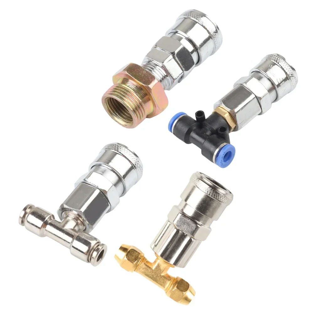 Three-way Joint Straight Through Joint Pneumatic Tank Connector Pneumatic Fittings Quick-Plug Truck Gas Tank Gas Connection