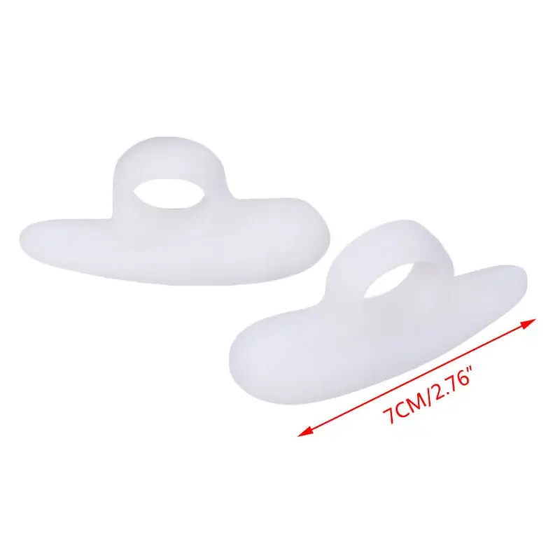 2 ชิ้น/คู่ Unisex Hammer Toe Cushions ซิลิโคน Protector Separator เจลสนับสนุนแผ่นชั่วคราว Corrector Straightener Bunion Guard