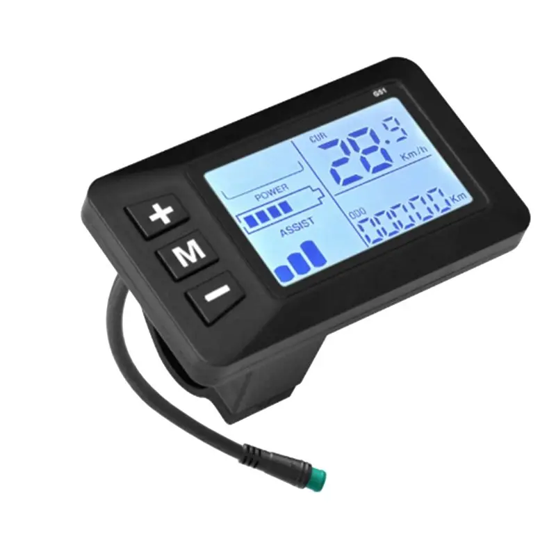 2X Bike 5-Pin LCD Speed Display Waterproof Design Multi Voltage Support 24V/36V/48V Electric Scooter Accelerator