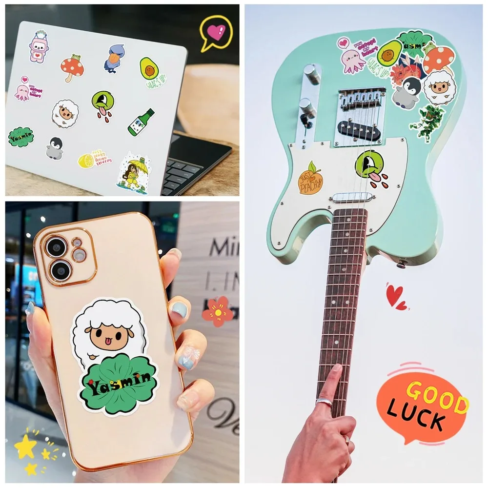 50PCS Cartoon Kawaii Cute Adorable Pet Sticker Kids Toy Graffiti DIY Skateboard Laptop Luggage Ipad PVC Sticker