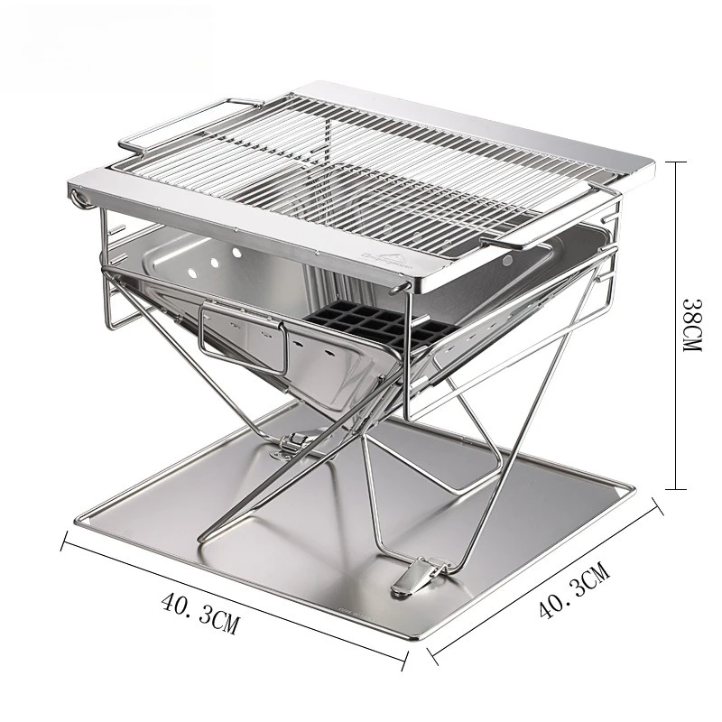 Incinerator MT-045 Stainless Steel Folding Barbecue Grill BBQ Oven, Incinerator