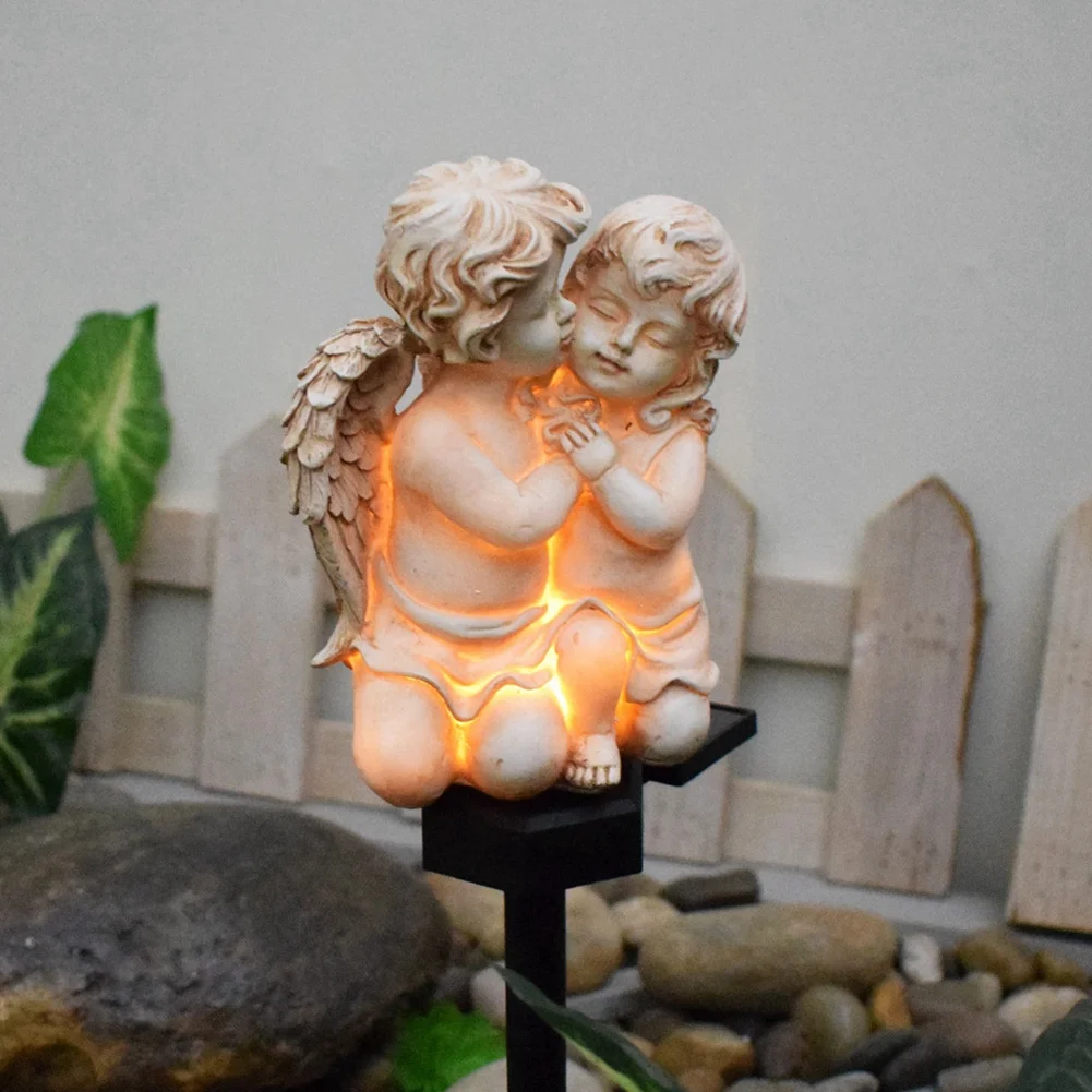 

Y50A-Resin Angel Solar Light Waterproof Crafts Garden Landscape Light Angel Sculpture Suitable For Garden Balcony Courtyard