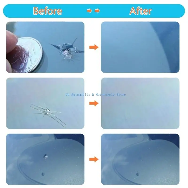 طقم تصليح رقاقة الزجاج الأمامي العالمي 270E لإصلاح أضرار الزجاج بكفاءة نماذج السيارات المختلفة مع تعليمات شاملة