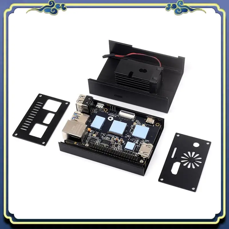 

Aluminum Alloy Case For RDK X3 With Cooling Fan Passive Cooling Enlosure Cas For RDK X3 Motherboard