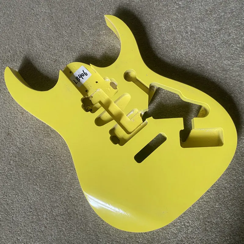 LB406 Yellow Color 6 String Electric Guitar Body in Solid Wood HSH Pickups Custom Bridges Personal DIY Replace