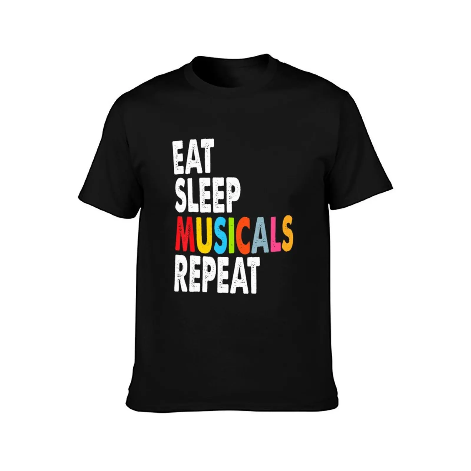 Repeat Theatre Musicals Life Eat Drama Sleep T-Shirt heavyweights blacks mens graphic t-shirts hip hop