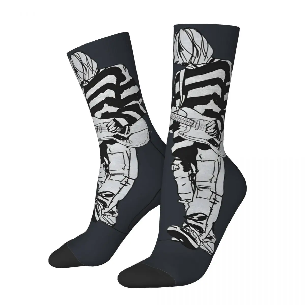 Crazy compression Who Changed The Music Of The 90S Sock for Men Harajuku Utero Quality Pattern Crew Sock Novelty