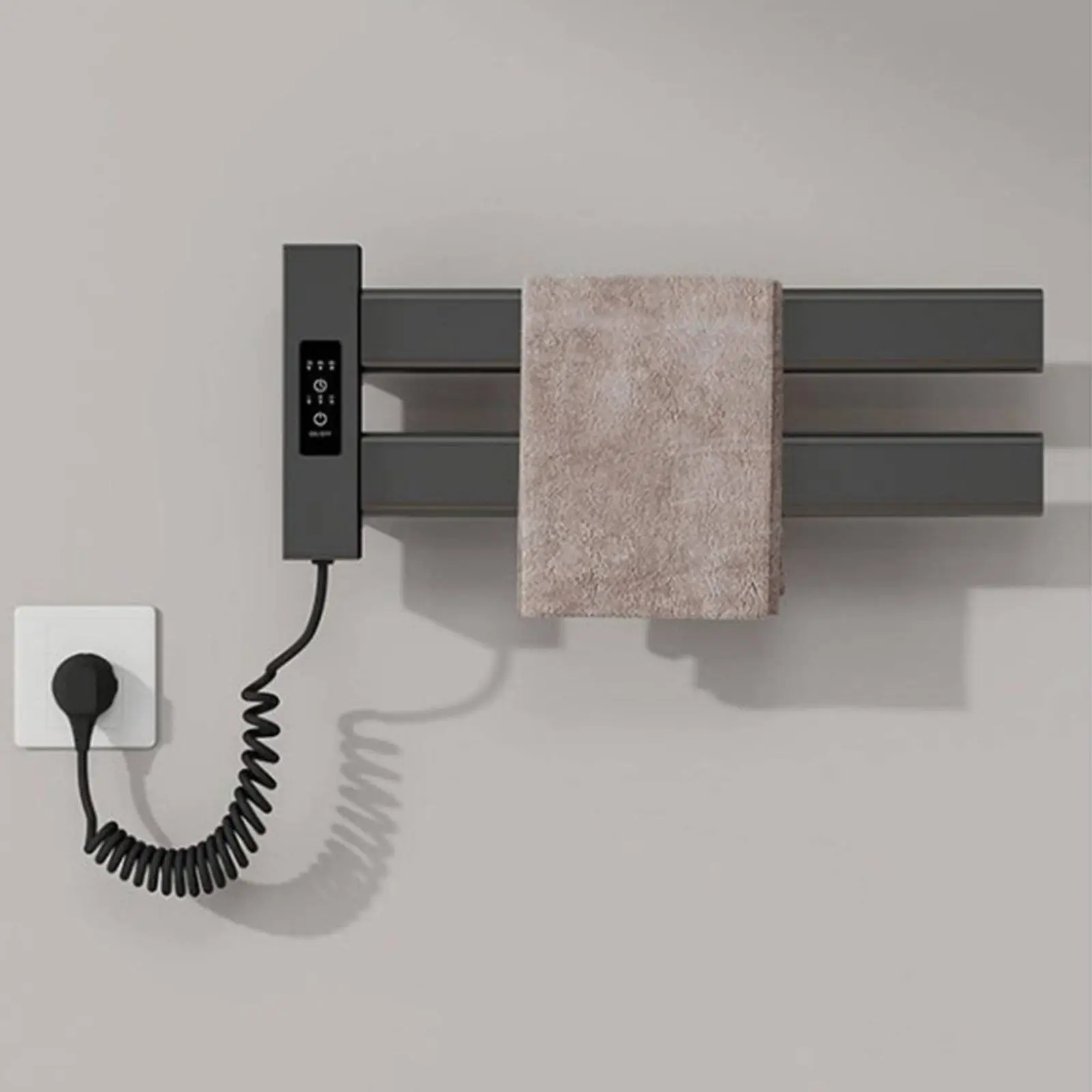 Smart Towel Heating Rack easy Installation Electric Towel Warmer Quick Dehumidifying Lavatory Heater