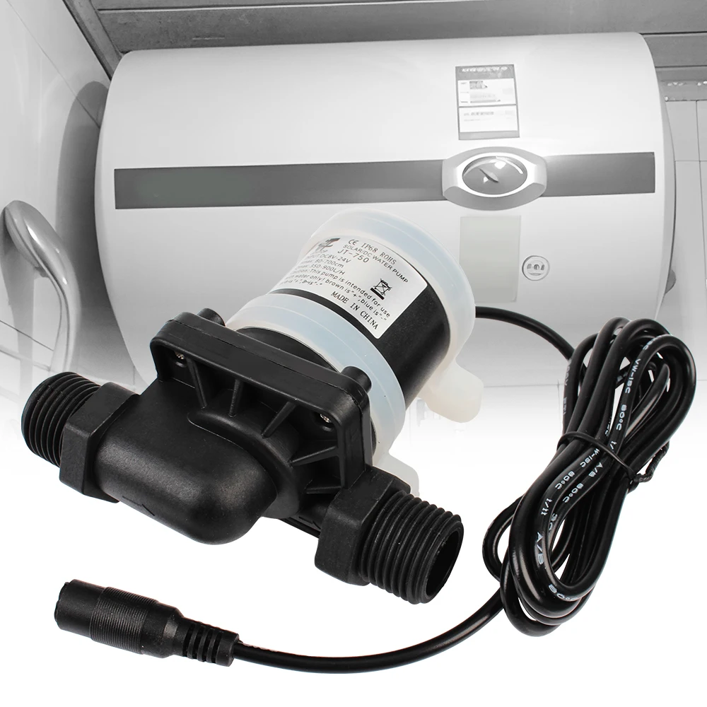 Micro Submersible Water Pump Brushless Solar Motor Water Pump DC 12V 24V Water Heater Shower Floor Heating Booster Pump