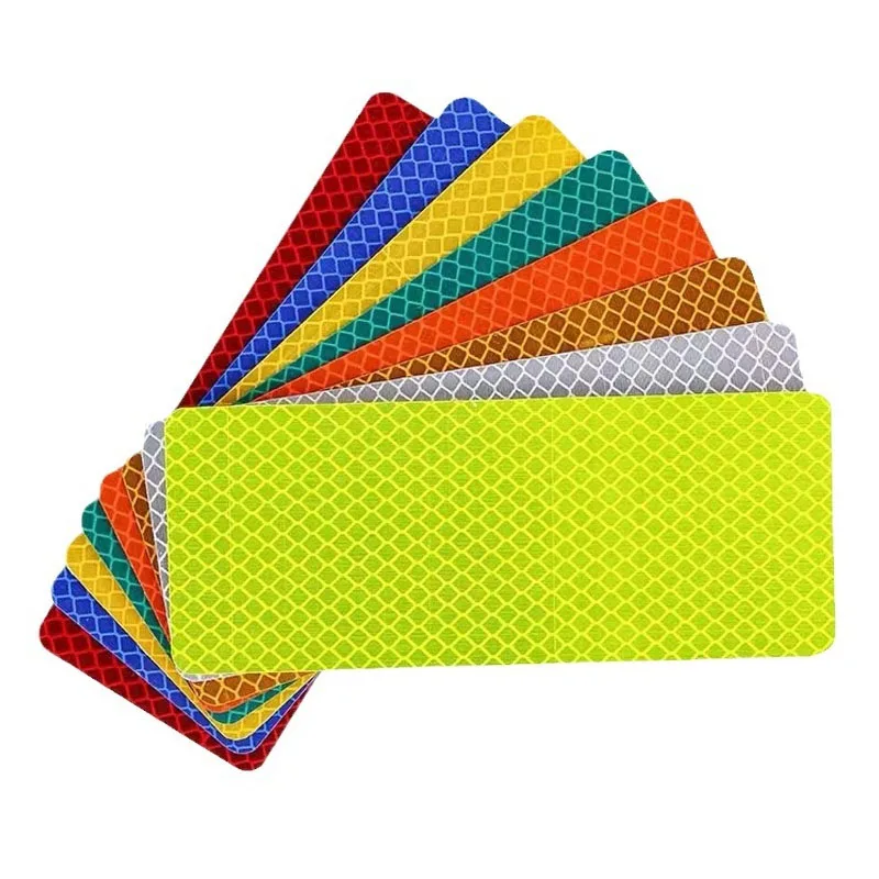 10 قطعة خوذة تحذير السلامة ملصقات عاكسة قطاع مقاوم للماء عالية الوضوح عاكس الشريط لركوب الليل المشي سيارة #6