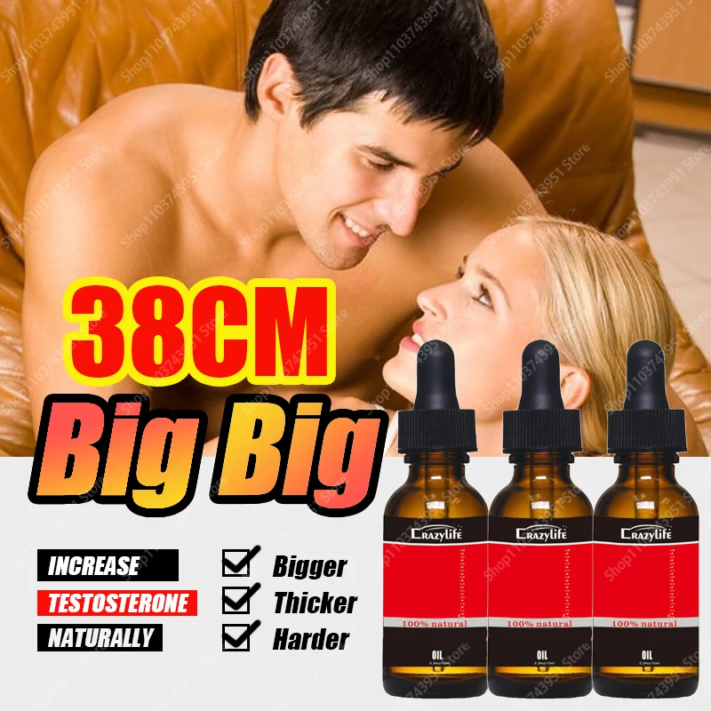 

Men's massage oil with pure natural and safe formula, efficient patented technology