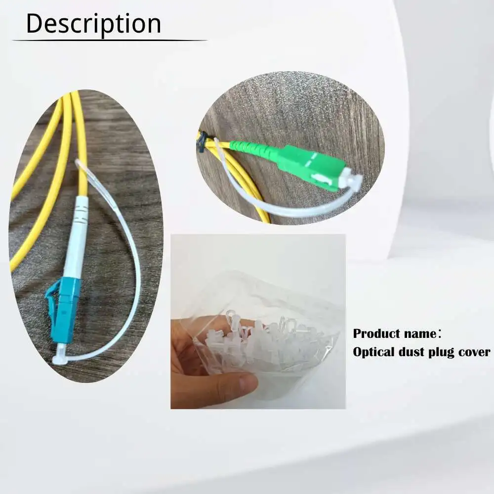 Capuchon anti-poussière d'interface LC/SC à longue queue, 50 pièces, adapté au cordon de raccordement optique FC/SC/ST/LC 1.25/2.5Mm/Fiber FTTH à la maison