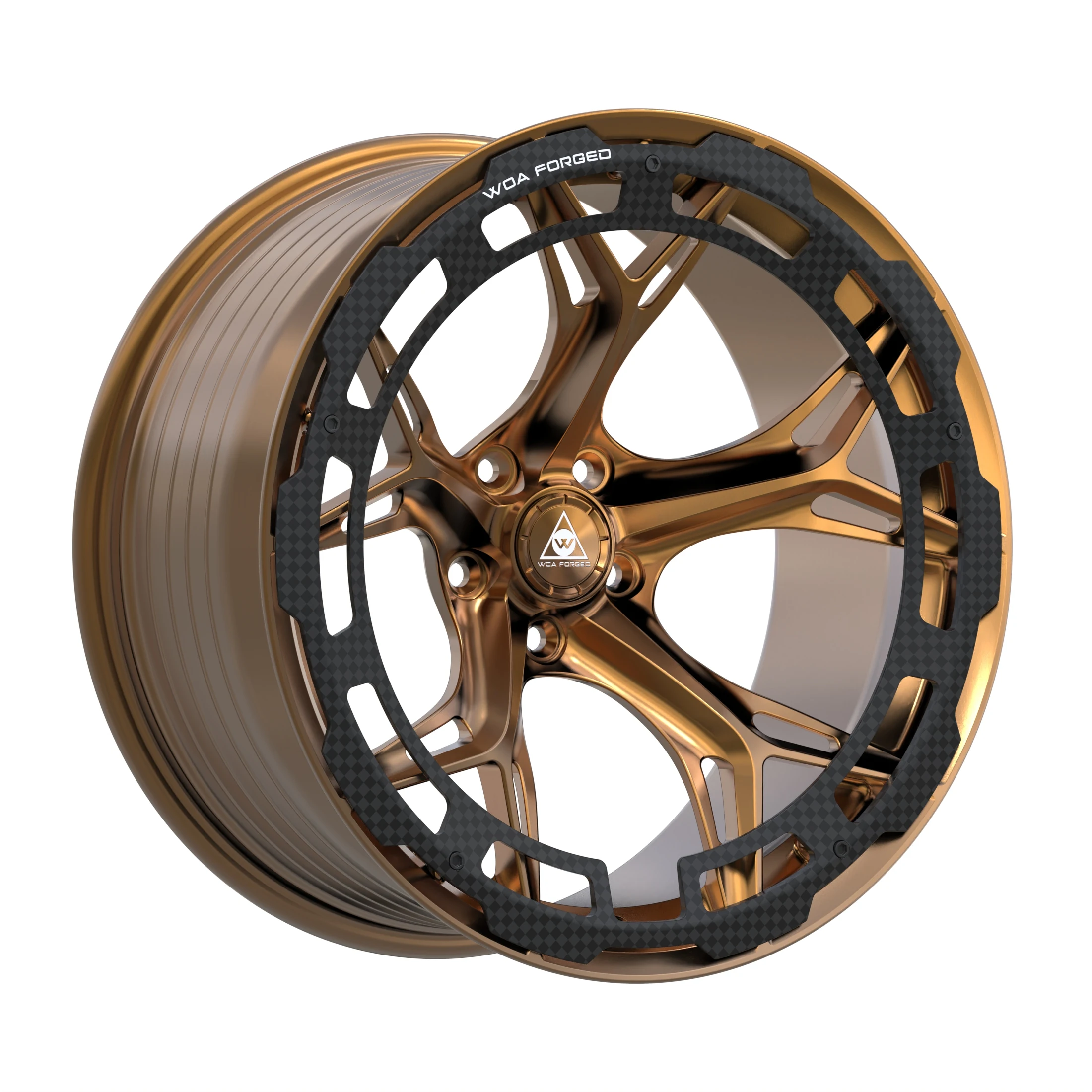 

WOAFORGED Alloy Forged Belt with Decorative Ring 18 19 20 Inches Bronze Colored Finish Multi-spoke 5x120 5x114.3 Concave for G80