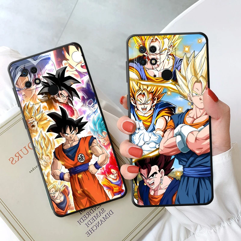 Zwarte Zachte Telefoon Cover Case voor Xiaomi Redmi 9 K40 K80 Pro 13C 10 14C A4 A5 A3 12C A1 A2 Plus Dragon Ball Son Gohan