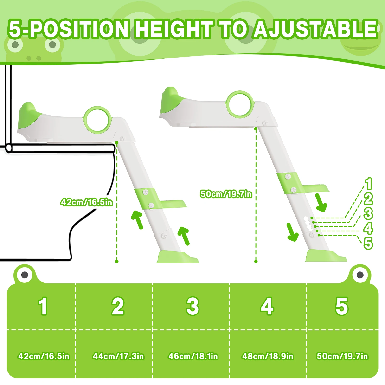 مقعد تدريب على المرحاض مع سلم مقعد متدرج للأطفال الصغار كمرحاض للتدريب على المرحاض وسادات آمنة مضادة للانزلاق وأرجل ارتفاع قابلة للتعديل #3