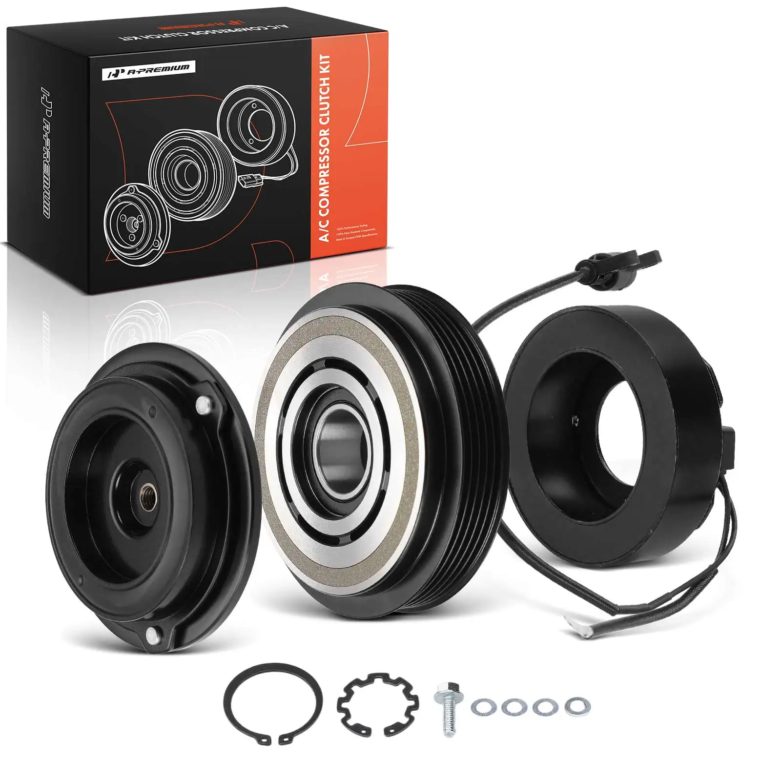 A-Premium AC Compressor Clutch Kit with 5-Groove Pulley for BMW X5 2000-2003