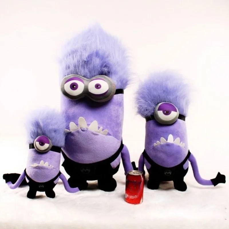 

30CM Minions Kawaii Madness Purple Plush Doll Despicable Me Same Oaragraph Fun Stuffed Toys Peluche Gift Gru's Minions Plush