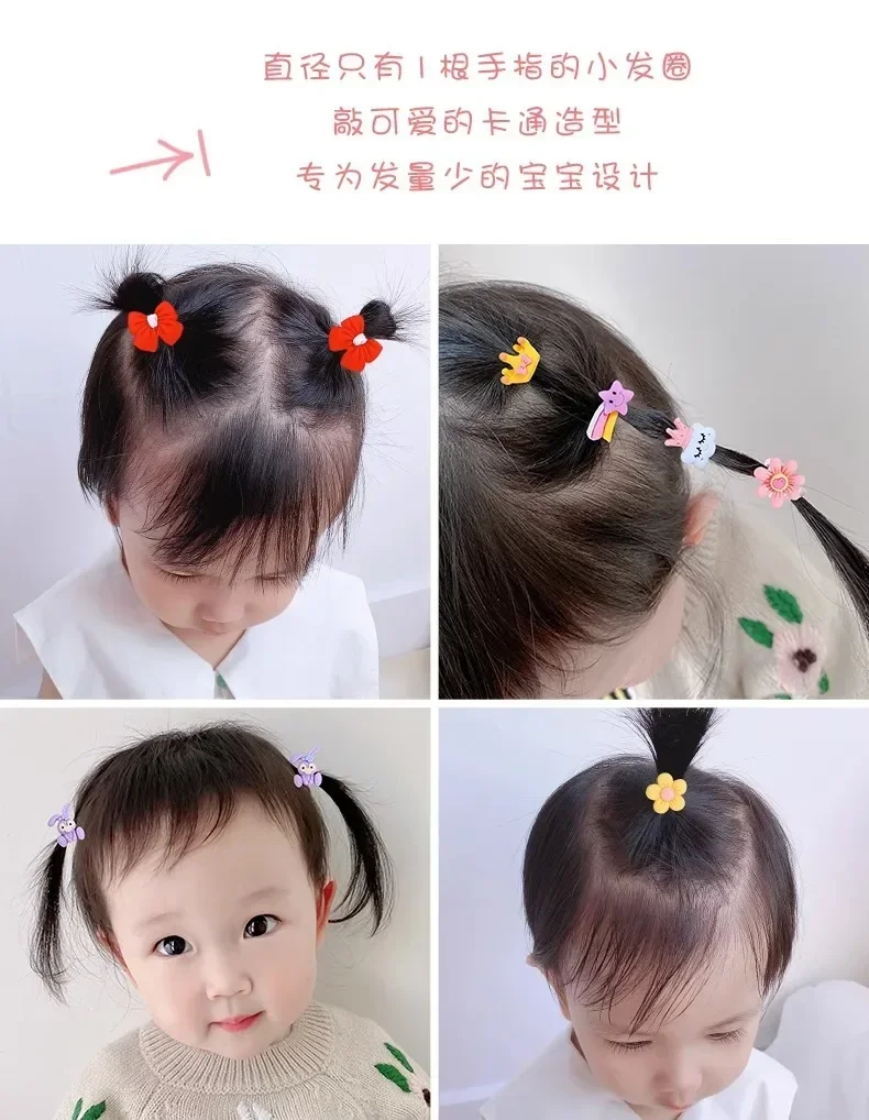 Kinder-Gummibänder schaden das Haar nicht. Mädchen-Stirnbänder, koreanische Baby-Accessoires, Ringe, Krawatten-Gummibänder, Stirnbänder für kleine Mädchen – Detail 4
