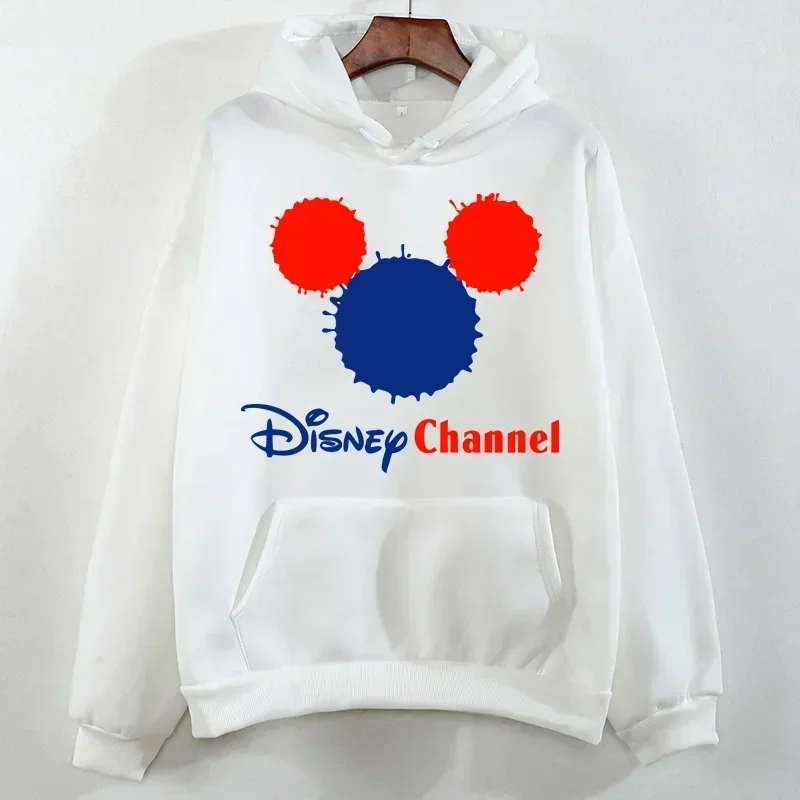 Mickey Hoodie Printed Women Casual Fashion Hooded Shirt Long Sleeves Halloween Pullover Sweatshirts Oversized Unisex Clothing