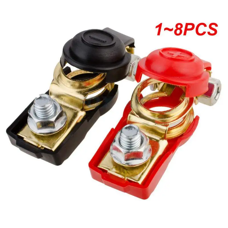 

1~8PCS Auto Car Battery Terminal Connector Battery 1 Pair 6V/12V Quick Release Battery Terminals Clamps Clips Copper For Car