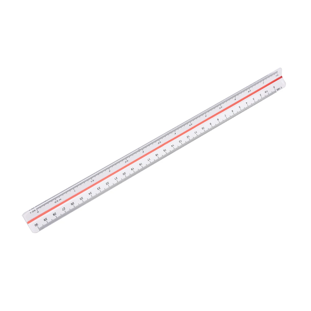 Triangular Ruler 1:20/25/50 /75/100/125 Scale Architect Engineers Technical RulePlastic Office School Supplies Tools