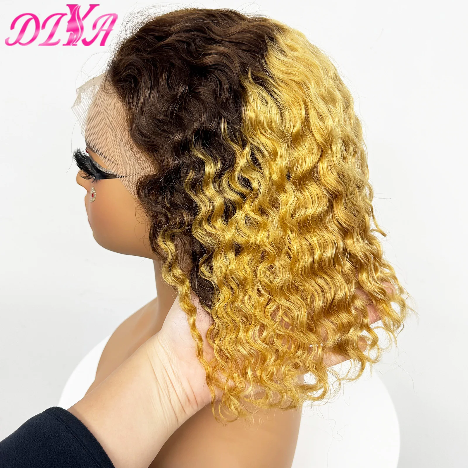 12inch-t4-27-colored-water-wave-bob-human-hair-wigs-13x4-lace-frontal-short-curly-wavy-brazilian-remy-hair-wig-for-black-women