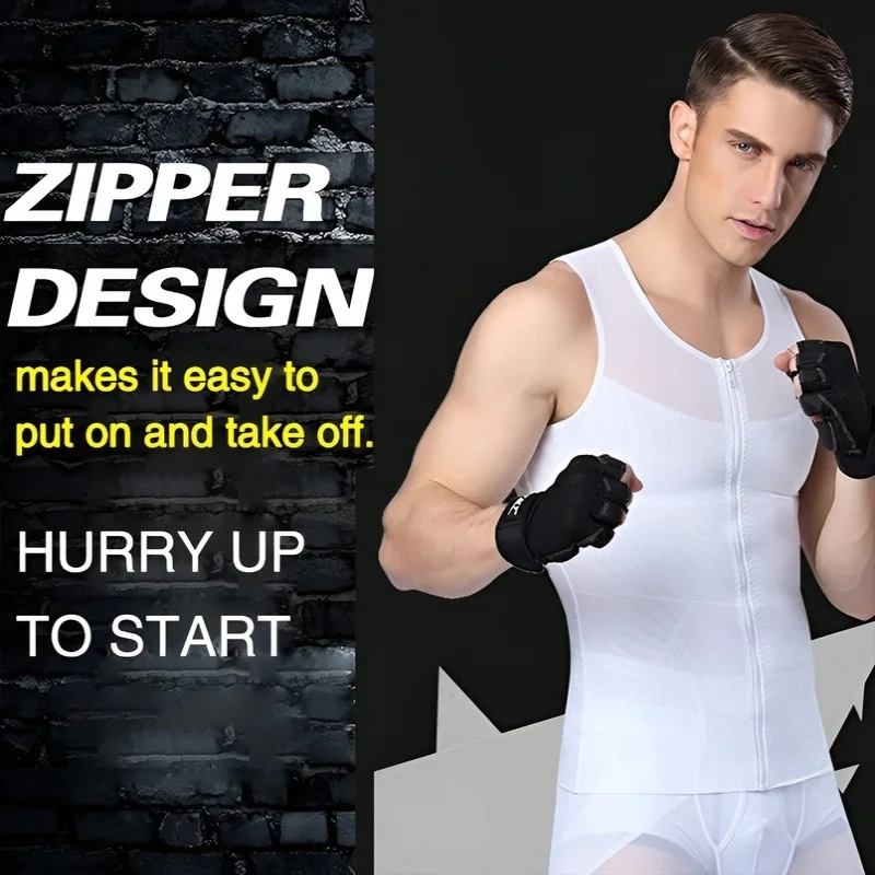 

Men’s Shapewear Plus Size Zipper elastic shapewear