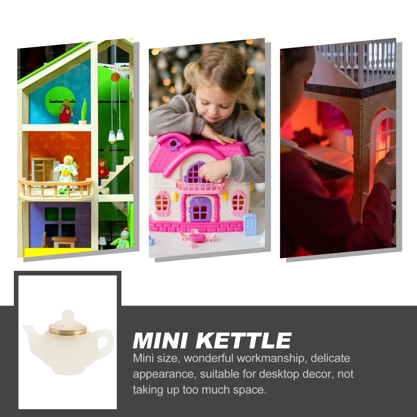 

Delicate Chinese Style Mini Glowing Kettle Ornament For Home Decor Glow In The Dark Teapot Desktop Charm Miniature Kettle Diy