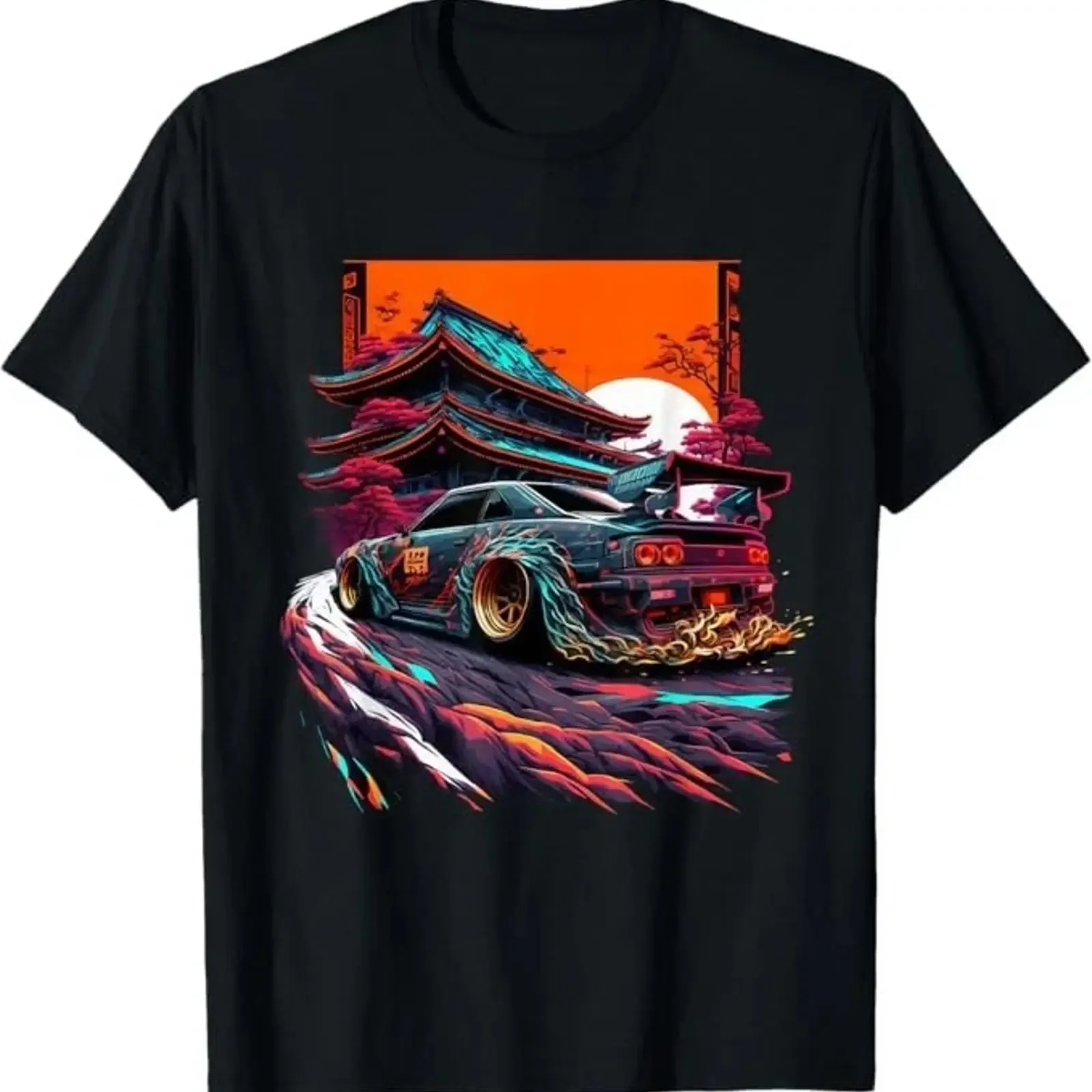 Japanese Retro Car Racing Drifting Art JDM Legend Tuning T Shirt vintage Washed Soft Slightly streetwear Breathable Comfortable