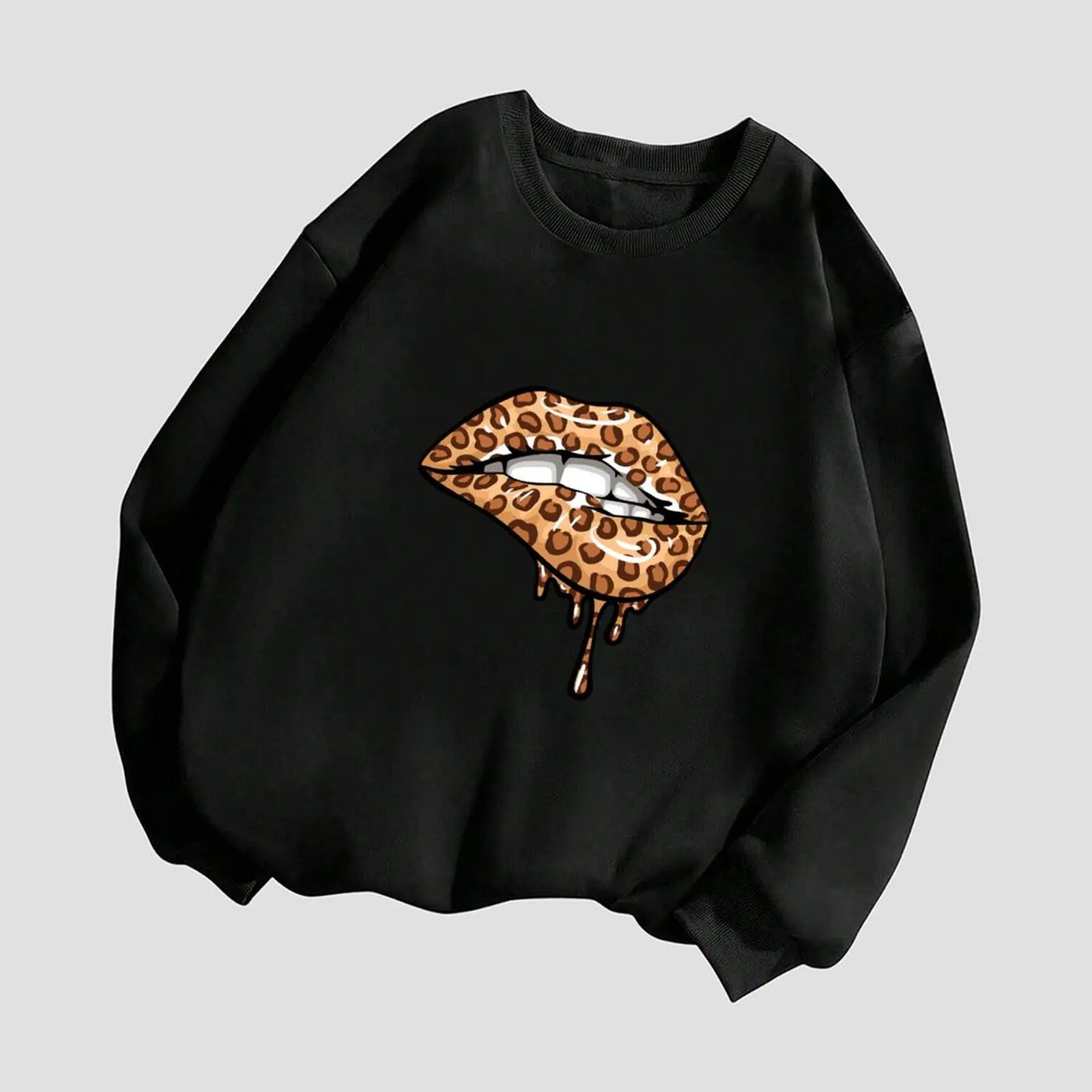 سترة عصرية لقضاء عطلة الخريف والشتاء ملابس سوداء برقبة مستديرة علامة تجارية جديدة ملابس النادي ملابس منزلية #3