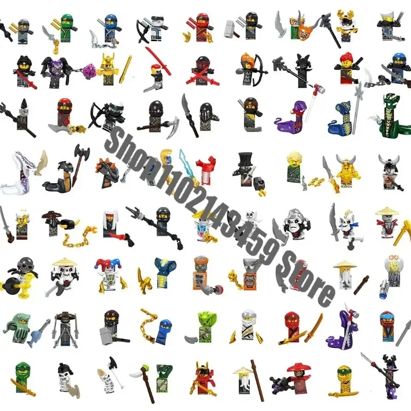 Anime Figs Ninja Garmadon Masters Jay Zane Kai Nya Lloyd Samukai Cole Harumi Violet Pyro Snake Dolls Figura Building Blocks Toys